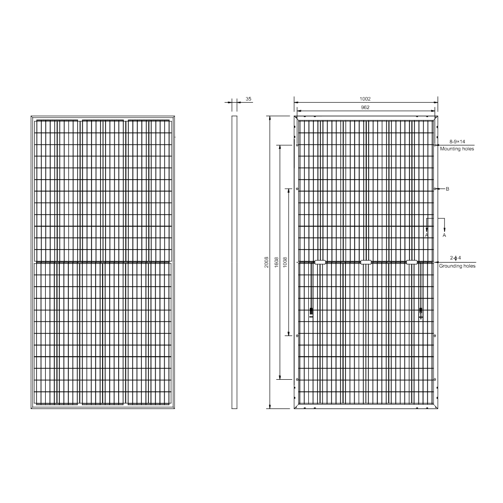 AMERISOLAR, AS-6M-BHC-395W, Standard Bifacial Monocrystalline PERC 395Wp Solar Panel