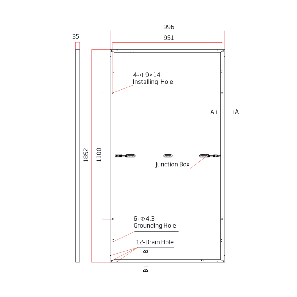 TRINA SOLAR, TSM-DE06X.05(II), Standard Monofacial Monocrystalline PERC half-cut 380Wp Solar Panel