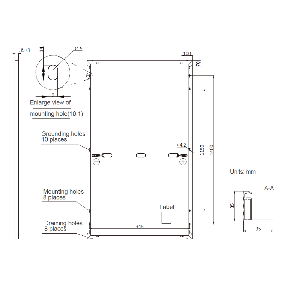 JA SOLAR, JAP60S10-SC-285W, Standard Monofacial Polycrystalline Half-Cell 285Wp Solar Panel
