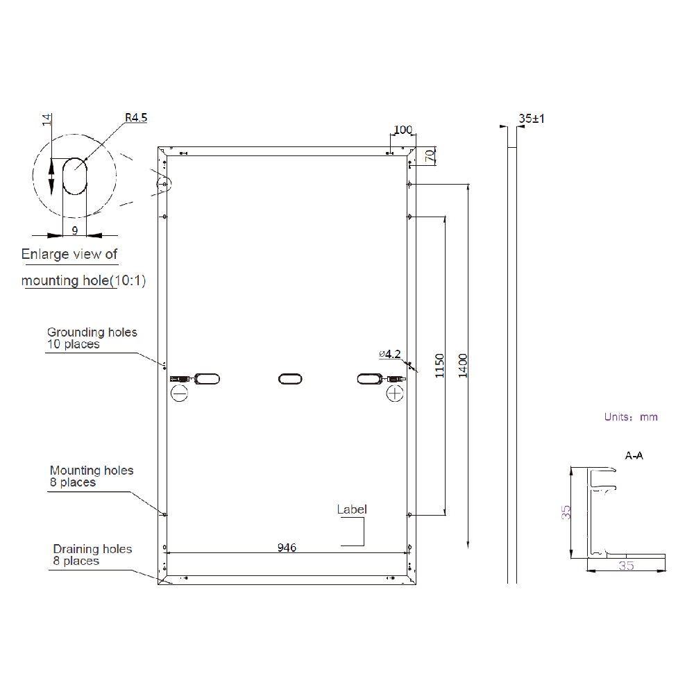 JA SOLAR, JAM60S10-MR-340W, Standard Monofacial Monocrystalline PERC Half-Cell 340Wp Solar Panel
