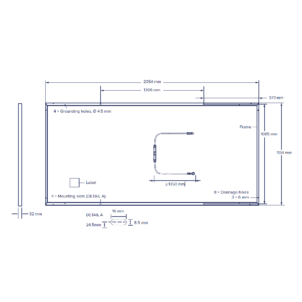 QCELLS, Q.PEAK-DUO-ML-G11A-480W, Standard Monofacial Monocrystalline Half-Cells 485Wp Solar Panel