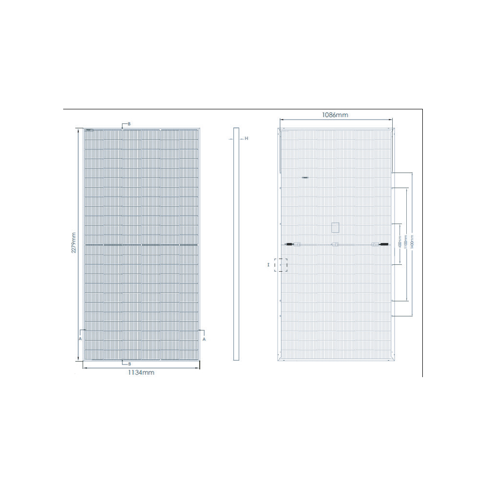 SUNPRO POWER, SPDGxxx-N144M10-565, Standard Bifacial Monocrystalline N type Mono-Crystalline 565Wp Solar Panel