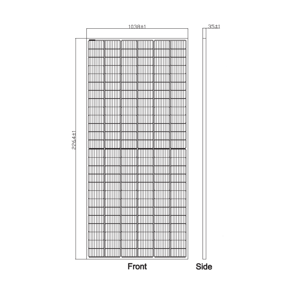 SUNPRO POWER, SPDGxxx-156M-465W, Standard Bifacial Monocrystalline Mono-Crystalline PERC 465Wp Solar Panel