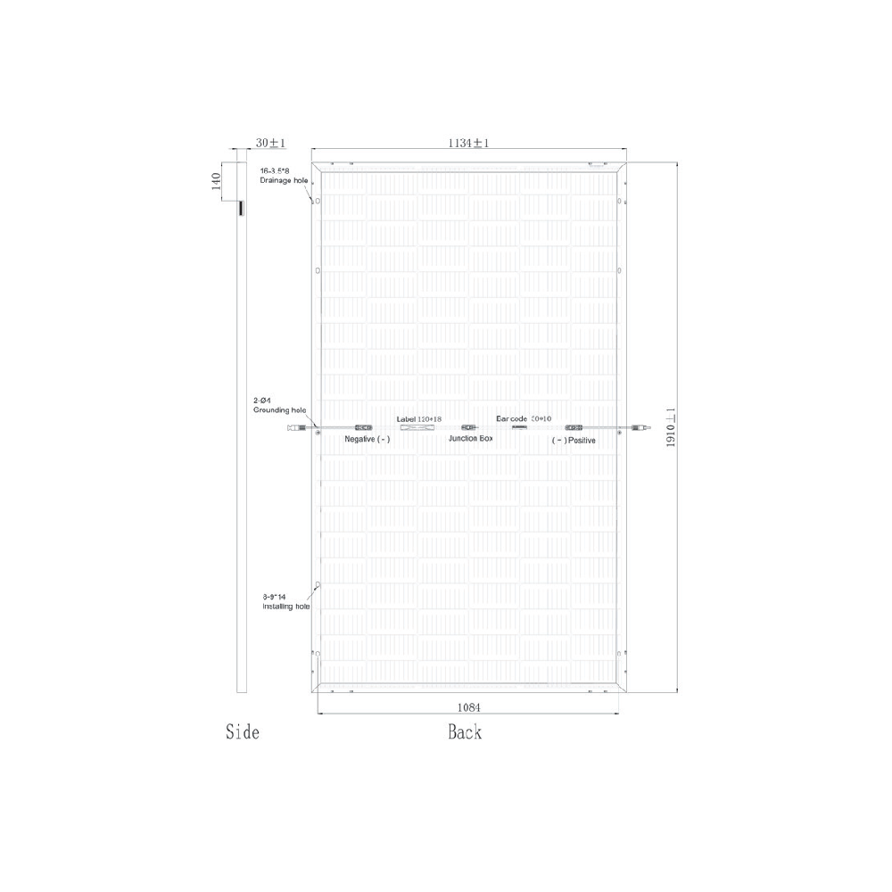 SUNPRO POWER, SPDGxxx-120M10-445W, Standard Bifacial Monocrystalline Mono-Crystalline PERC 445Wp Solar Panel