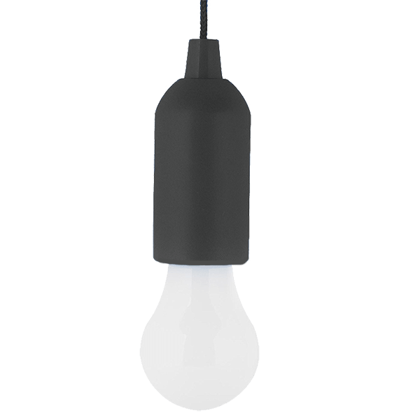 ELMARK 100175/BL, Pull Cord LED Bulb Light E-6621, 1W, Black