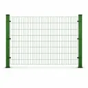 3D Wire Mesh Fence Panel, Galvanized, Painted, 3.5 mm, Green