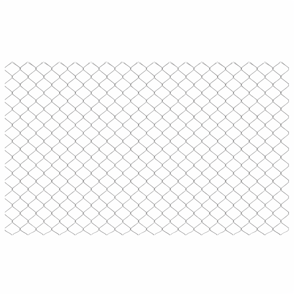 Chain Link Fence, Galvanized, 10m, 1.6mm, Grey