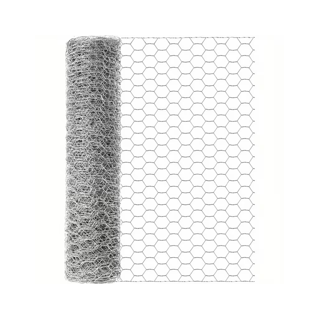 Chain Link Fence (Rabitz), Galvanized, 25m, 0.8mm, 20x20mm, Grey