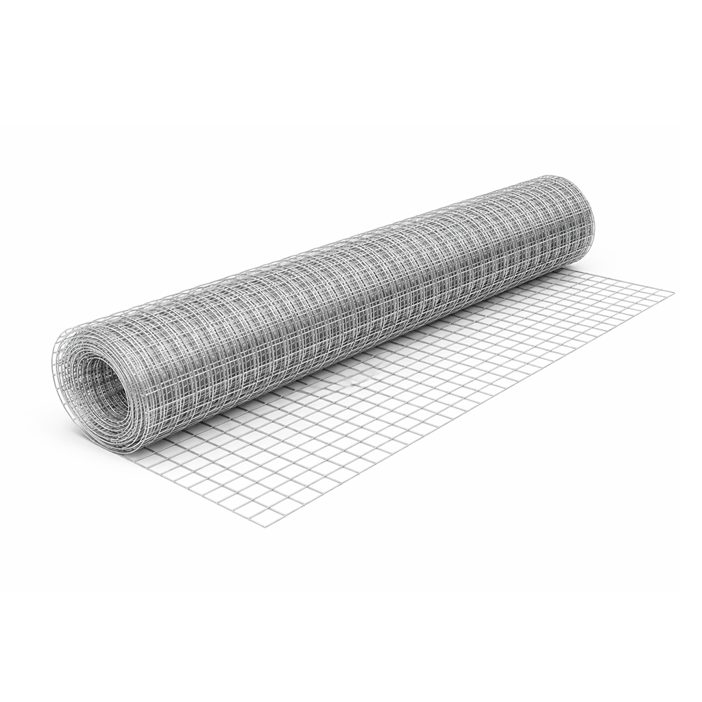 Welded Wire Mesh, Galvanized, Grunman, 10m, 1.4mm, 13x13mm, Grey