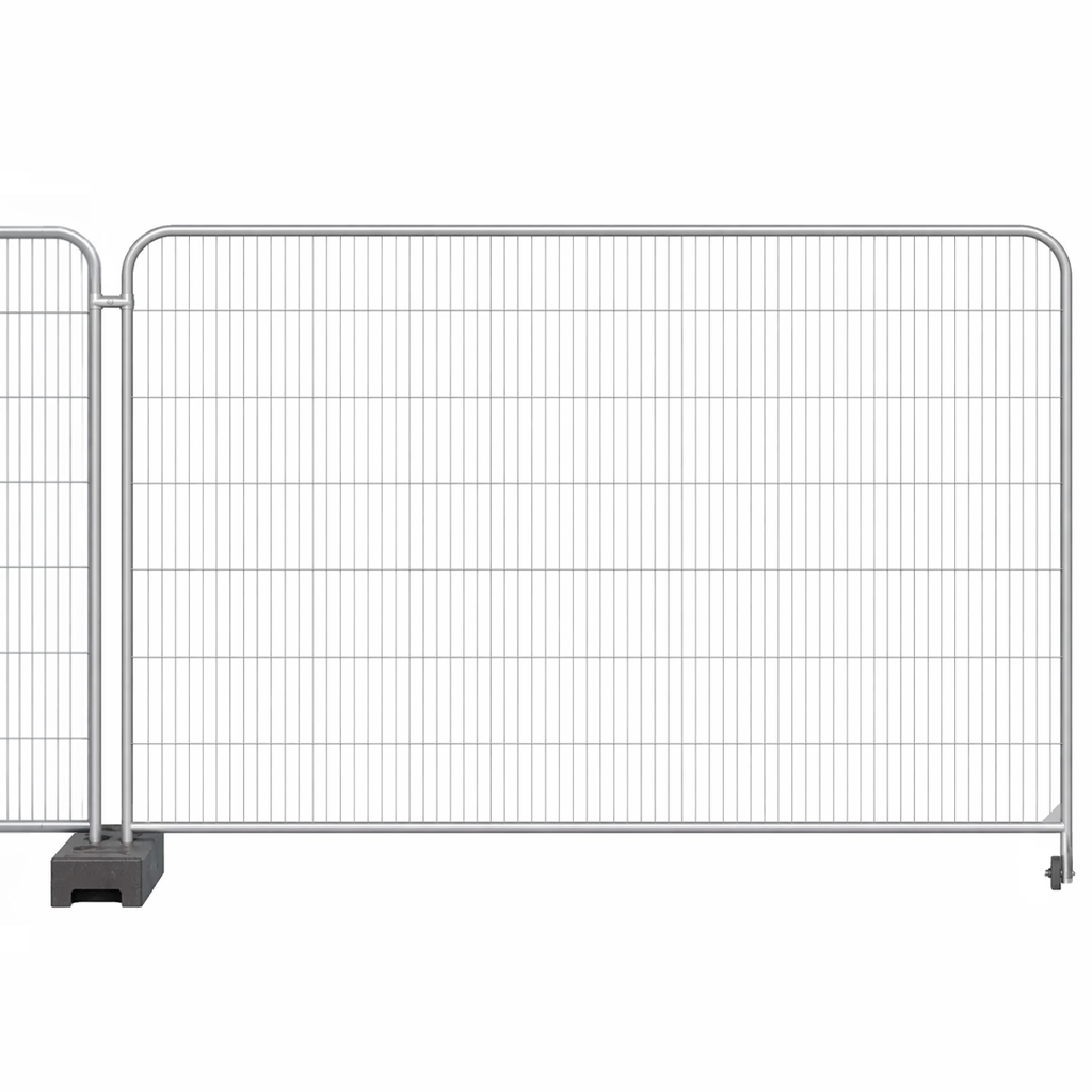 Galvanized Steel Temporary Fence Gate with Wheel Poly RC Anticlimb 3450x2000 mm