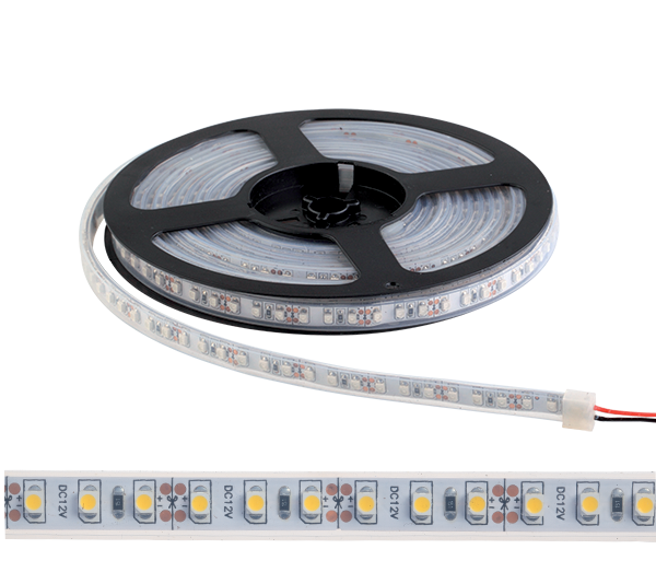 ELMARK 99LED491, Bandă LED LED600 3528 12V DC IP65 120 BUC/1M ALB RECE