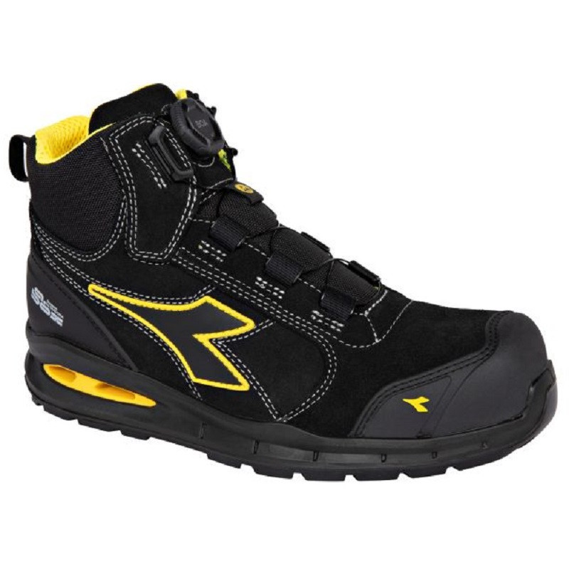 Black Protective Boots, DIADORA RUN A.BOX MASTER BOA MID S3S
