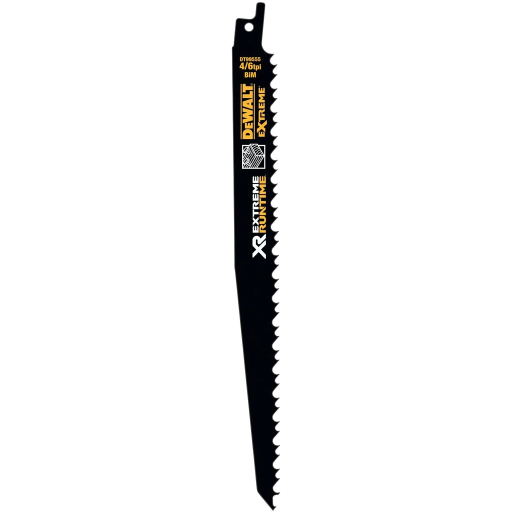DEWALT Extreme Runtime 4/6 TPI (Wood) Reciprocating Blade, 230mm, 5 Pack, DT99555-QZ