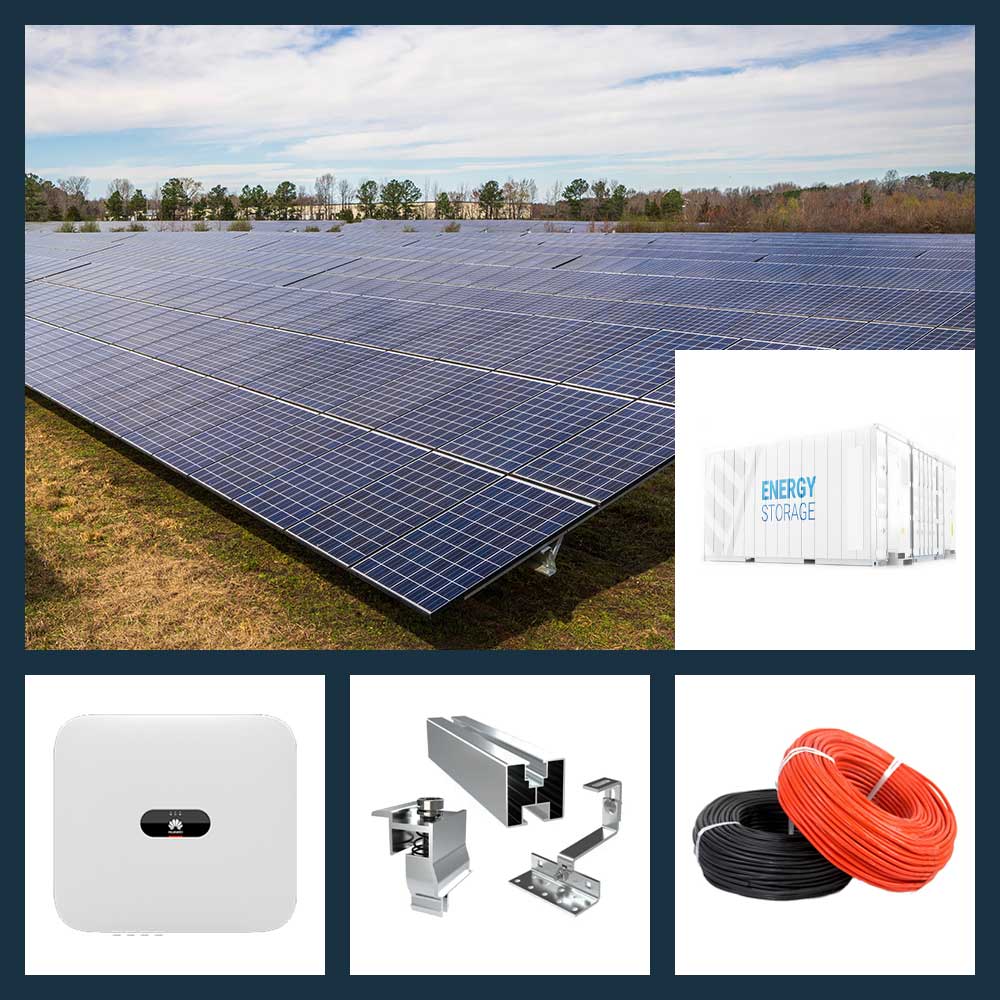 Furnizare kituri fotovoltaice industriale pentru sol 300kW cu BESS