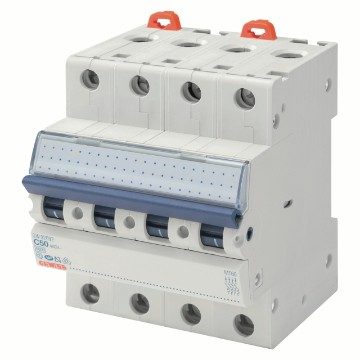 GEWISS GW92089, Întrerupător siguranță automată compactă, MT 60 - 4P, Curbă C 25A, 4 module