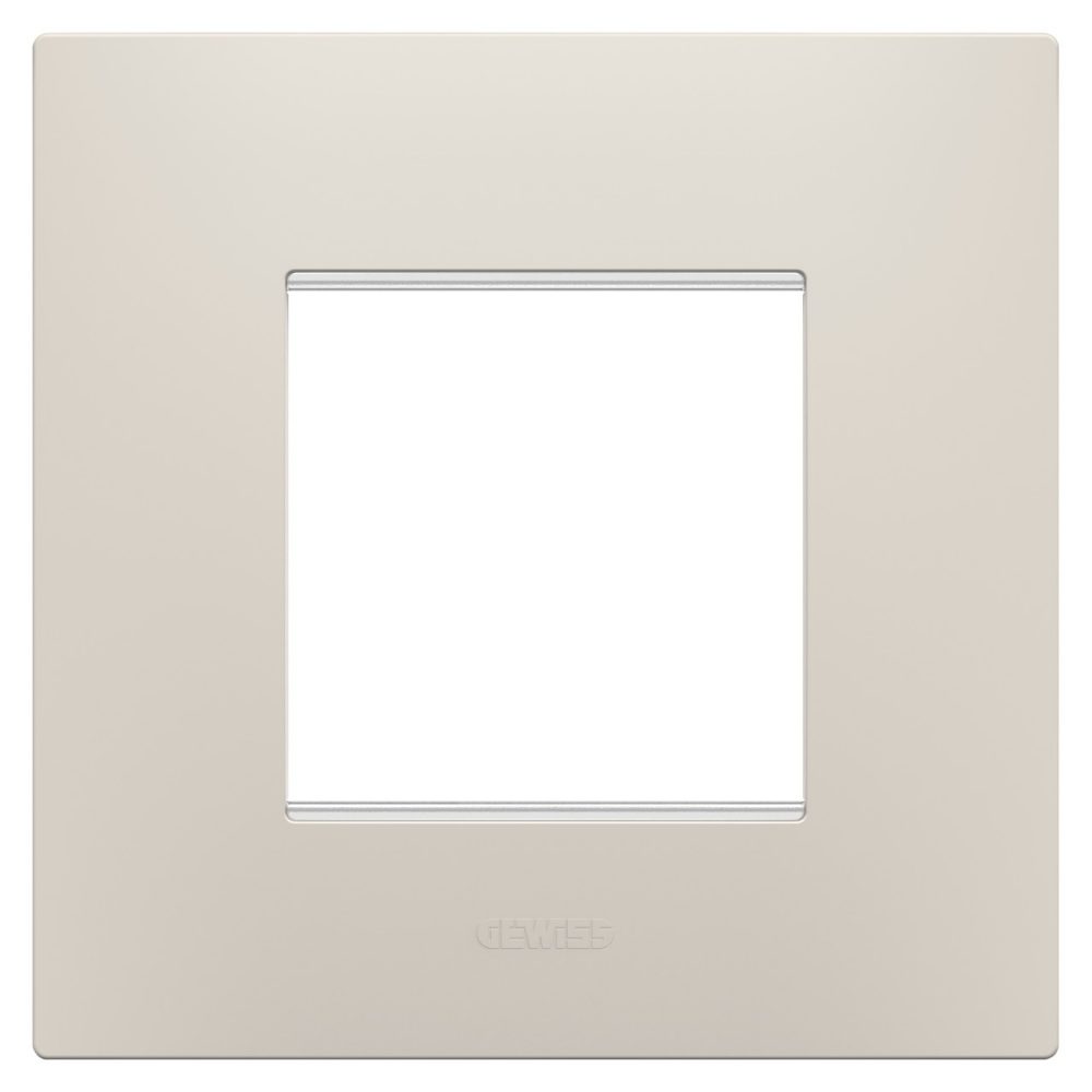 GEWISS GW16022NB, Ego International Plate in Technopolymer, 2 Modules, Natural Beige, Chorusmart