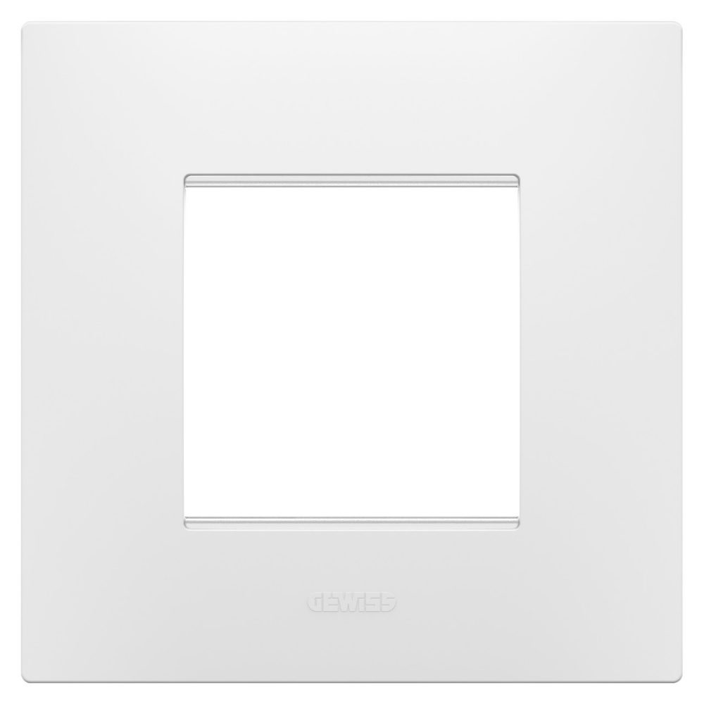GEWISS GW16022PW, Ego International Plate in Technopolymer, 2 Modules, Satin White, Chorusmart