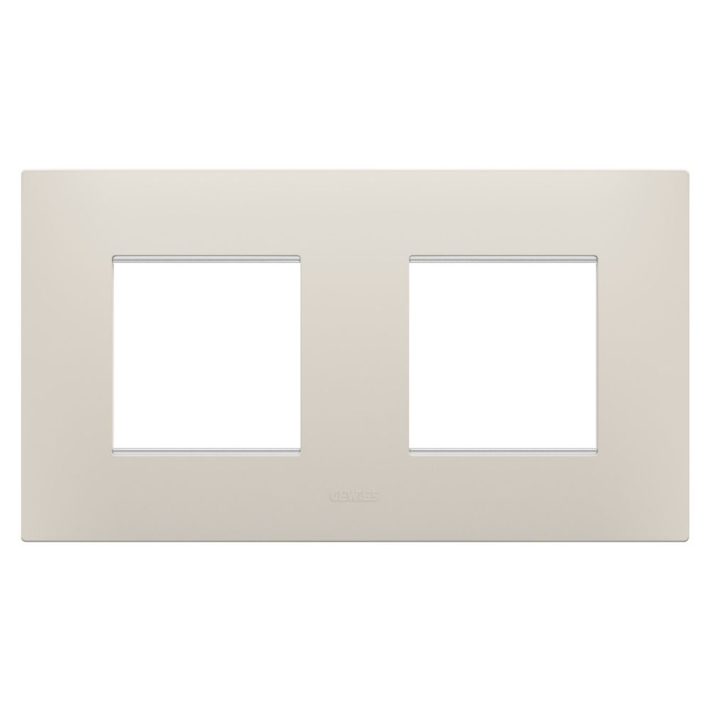 GEWISS GW16023NB, Ego International Plate in Technopolymer, 2+2 Modules Horizontal, Natural Beige, Chorusmart