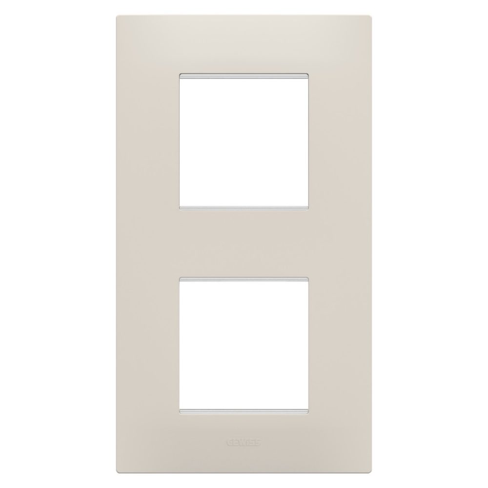 GEWISS GW16024NB, Ego International Plate in Technopolymer, 2+2 Modules Vertical, Natural Beige, Chorusmart