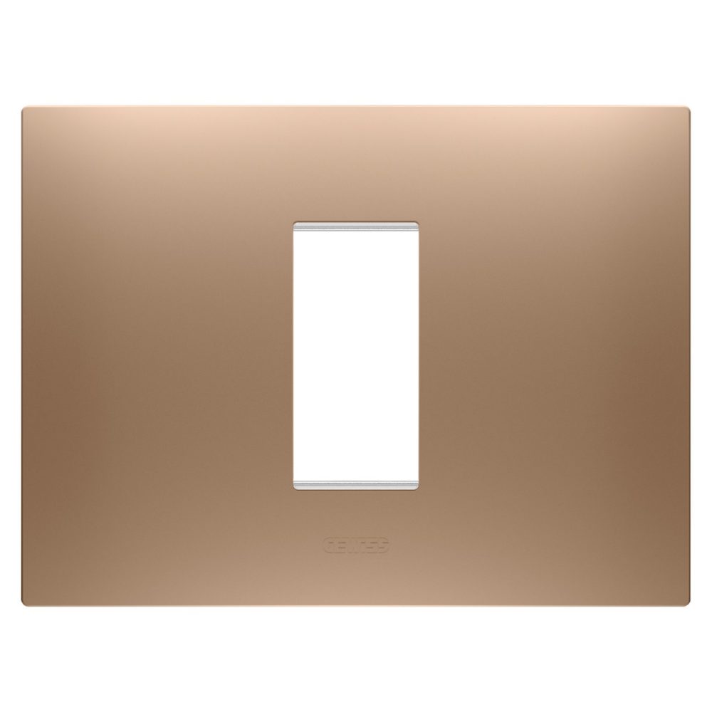 GEWISS GW16001CS, Ego Plate in Painted Technopolymer, 1 Module, Soft Copper, Chorusmart