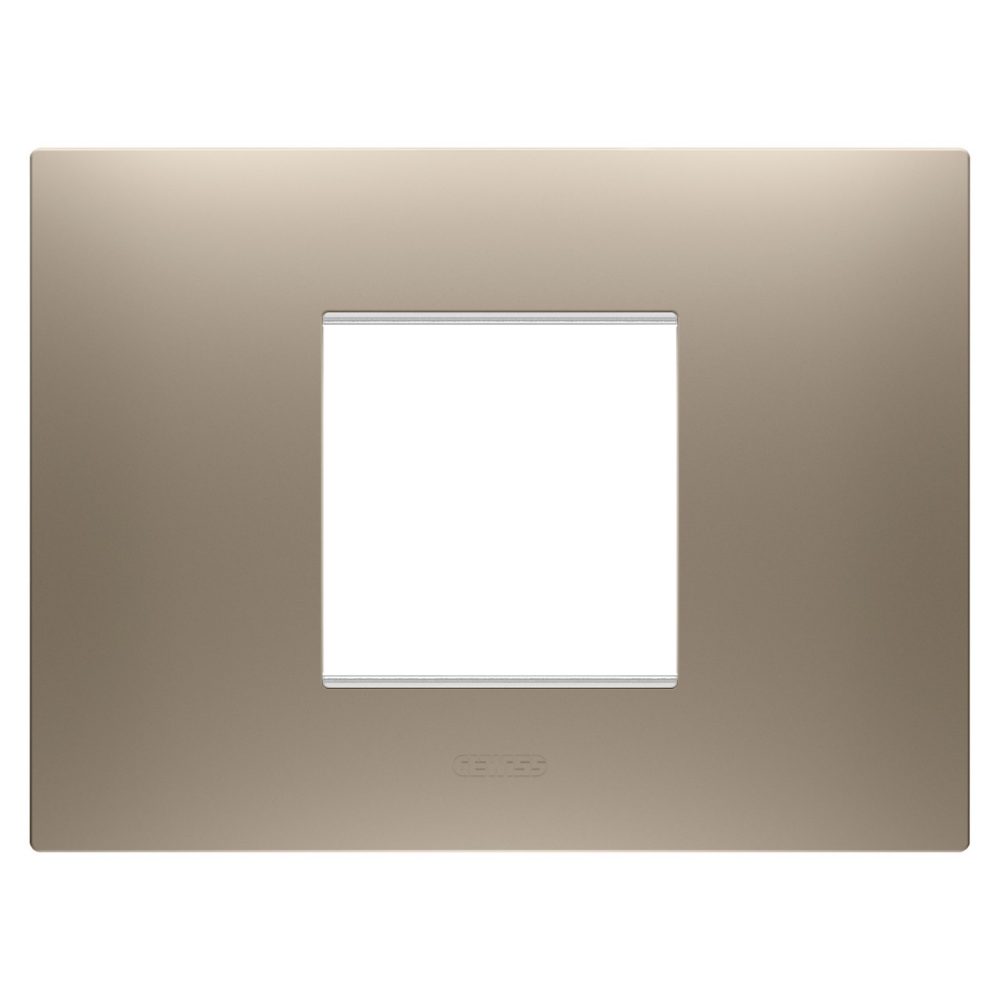 GEWISS GW16002BR, Ramă ornament EGO, IN tehnopolimer vopsit, 2 module, Bronz deschis, Chorusmart