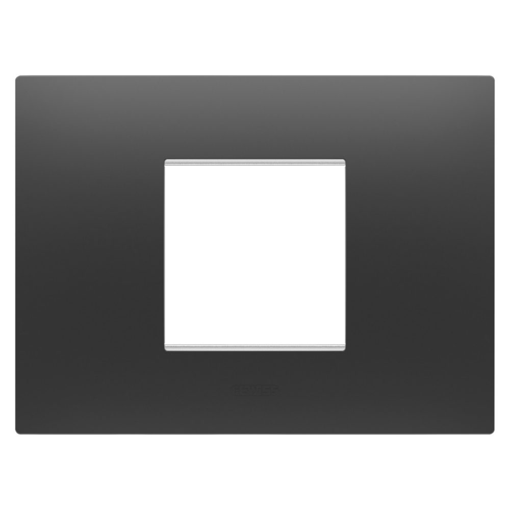 GEWISS GW16002DB, Ramă ornament EGO, IN technopolymer, 2 module, Satin black, Chorusmart