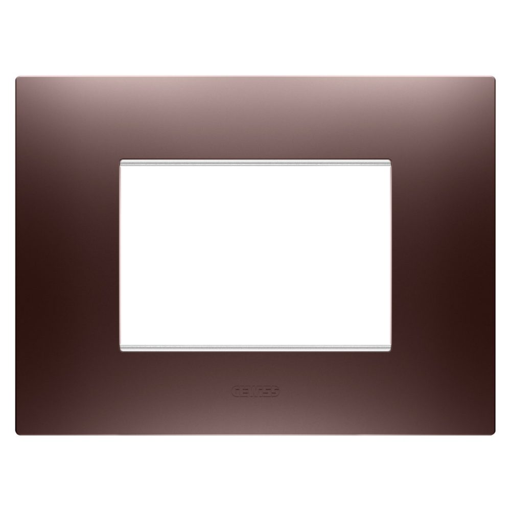 GEWISS GW16003CP, Ego Plate in Painted Technopolymer, 3 Modules, Copper, Chorusmart