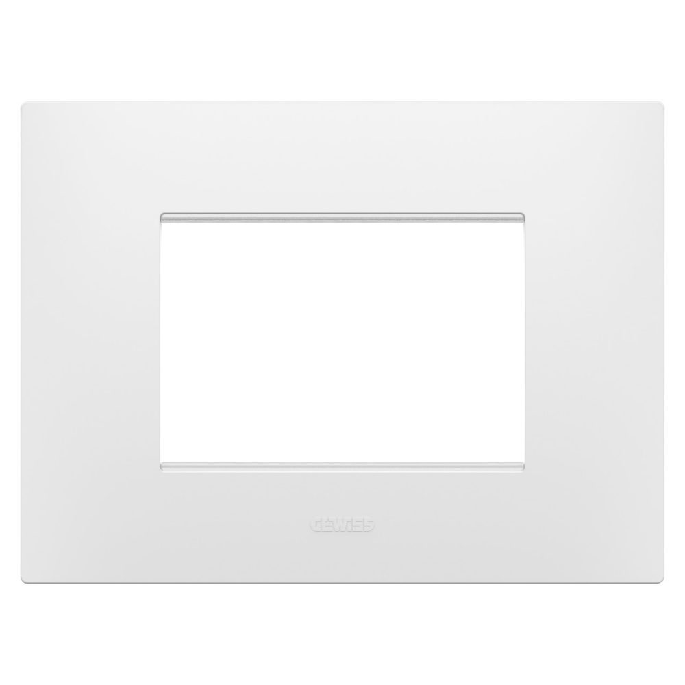 GEWISS GW16003PW, Ego Plate in Technopolymer, 3 Modules, Satin White, Chorusmart