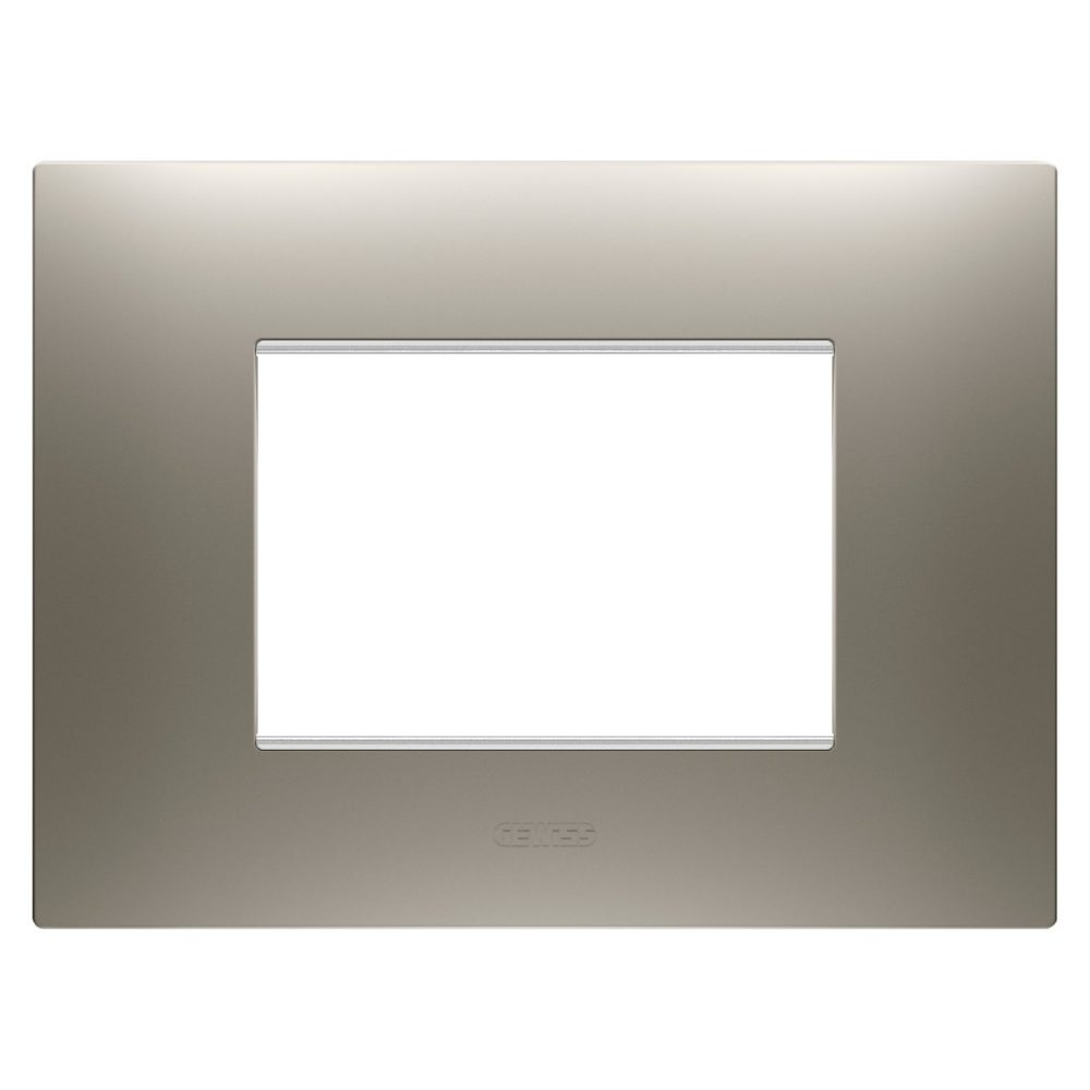 GEWISS GW16003ST, Ramă ornament EGO, IN tehnopolimer vopsit, 3 module, Oțel, Chorusmart