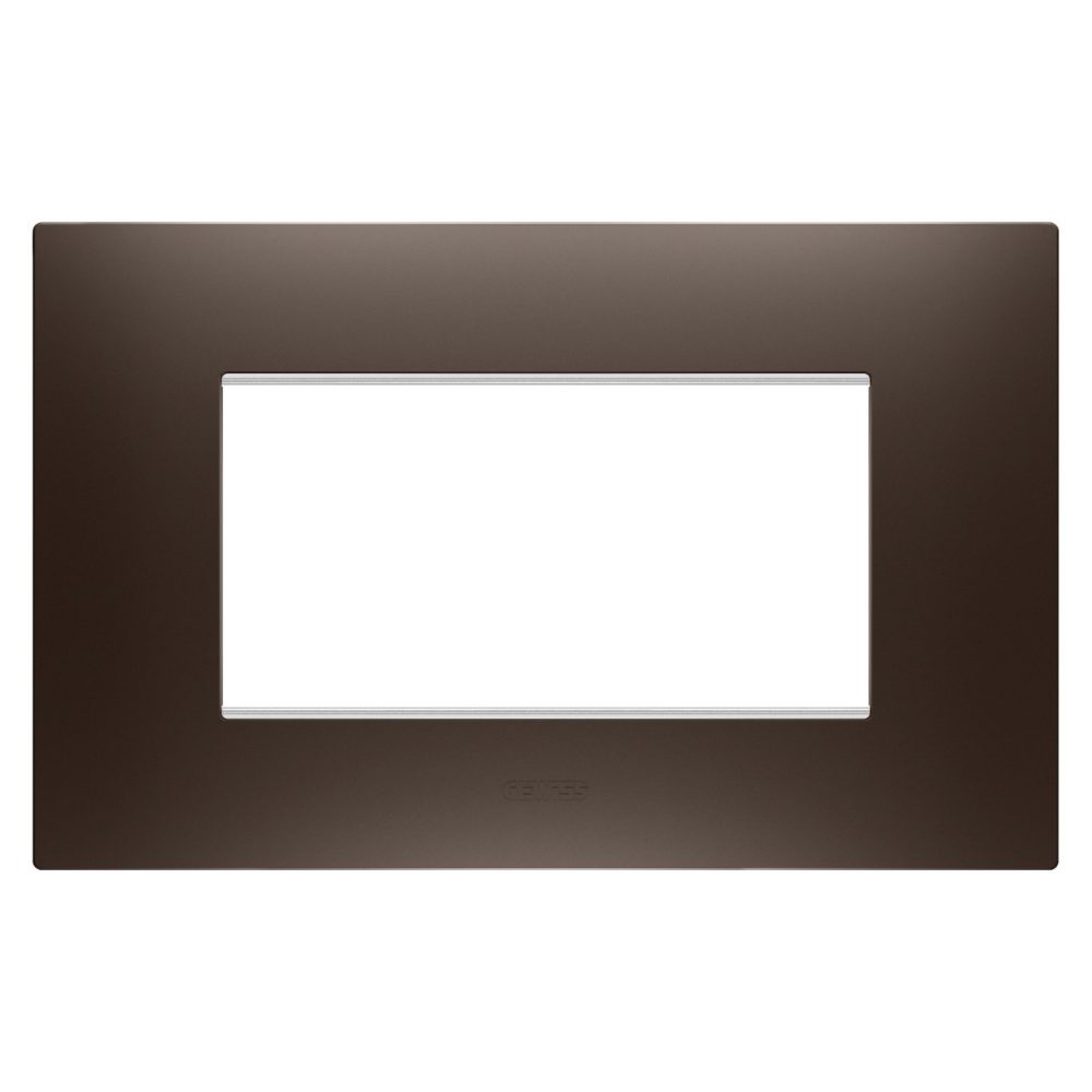 GEWISS GW16004BS, Ramă ornament EGO, IN tehnopolimer vopsit, 4 module, Nuanță maro, Chorusmart