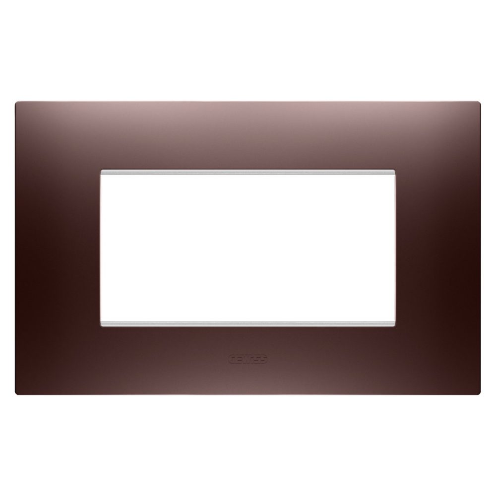 GEWISS GW16004CP, Ego Plate in Painted Technopolymer, 4 Modules, Copper, Chorusmart