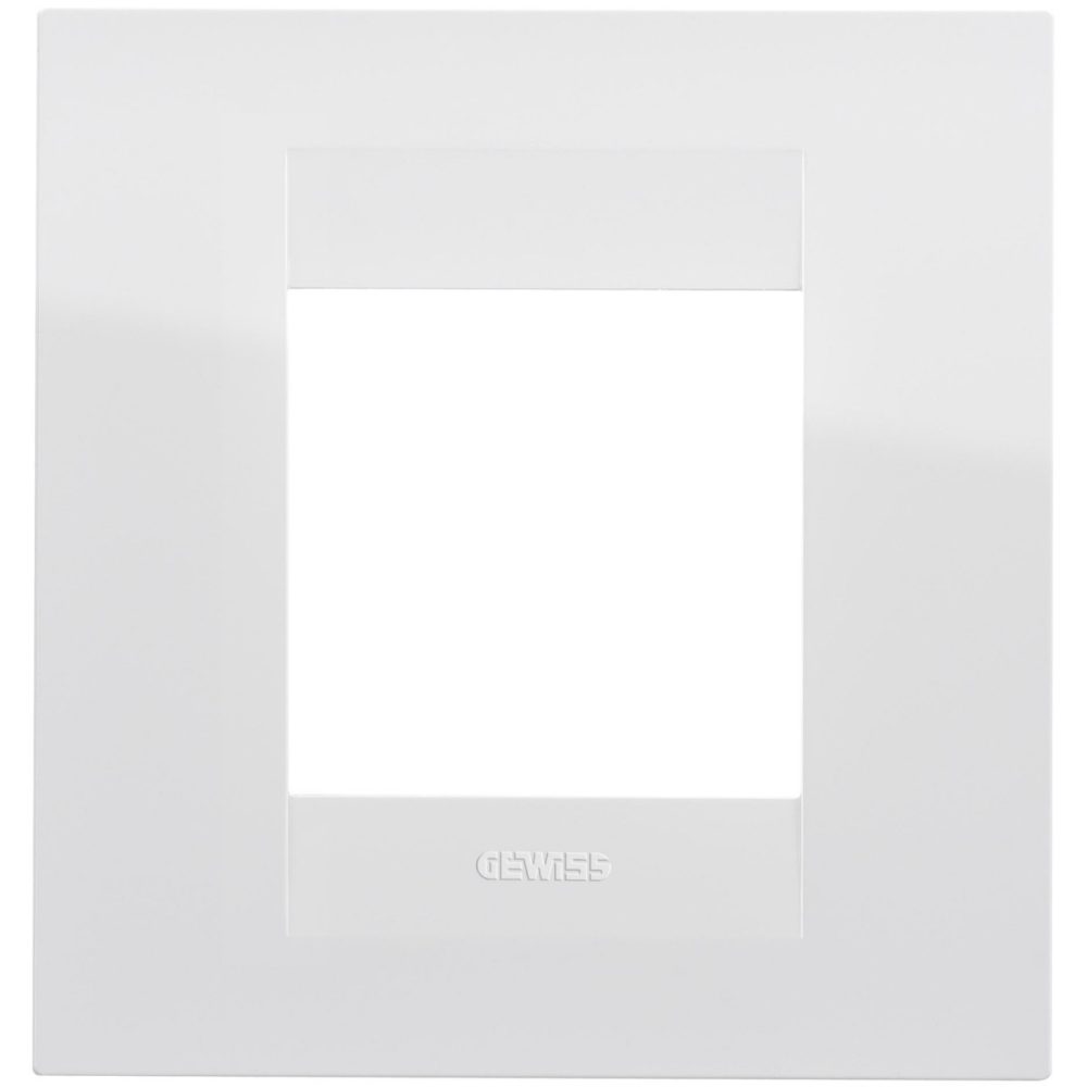 GEWISS GW16422TB, Geo International Plate in Technopolymer, 2 Modules, White, Chorusmart