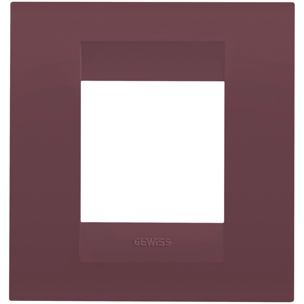 GEWISS GW16422VD, Geo International Plate in Painted Technopolymer, 2 Modules, Tuscan Red, Chorusmart