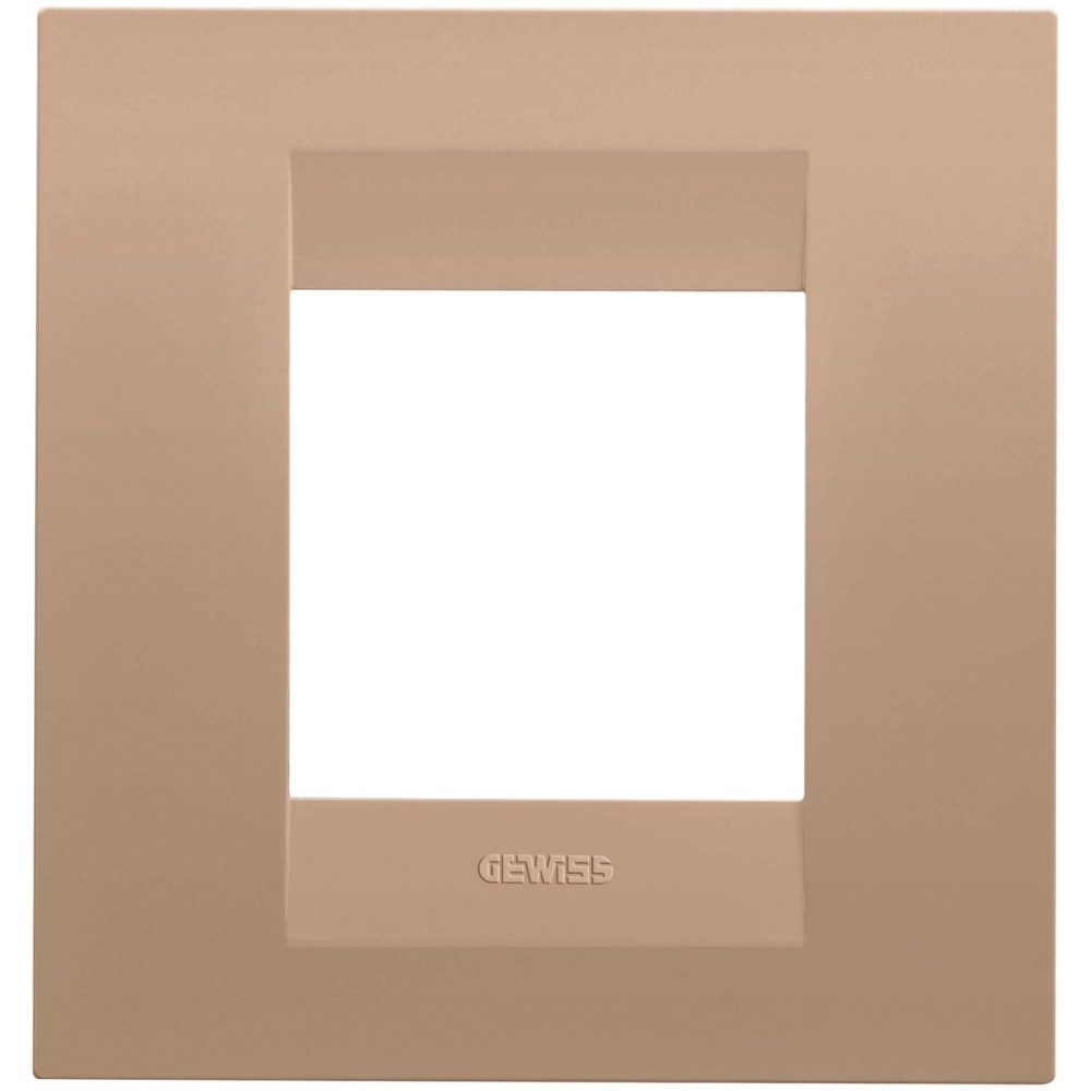 GEWISS GW16422VX, Geo International Plate in Painted Technopolymer, 2 Modules, Soft Copper, Chorusmart