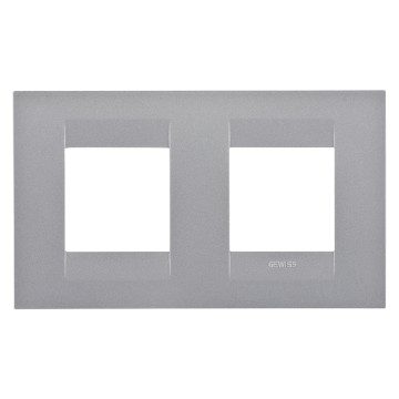 GEWISS GW16423VT, Geo International Plate in Painted Technopolymer, 2+2 Modules Horizontal, Titanium, Chorusmart