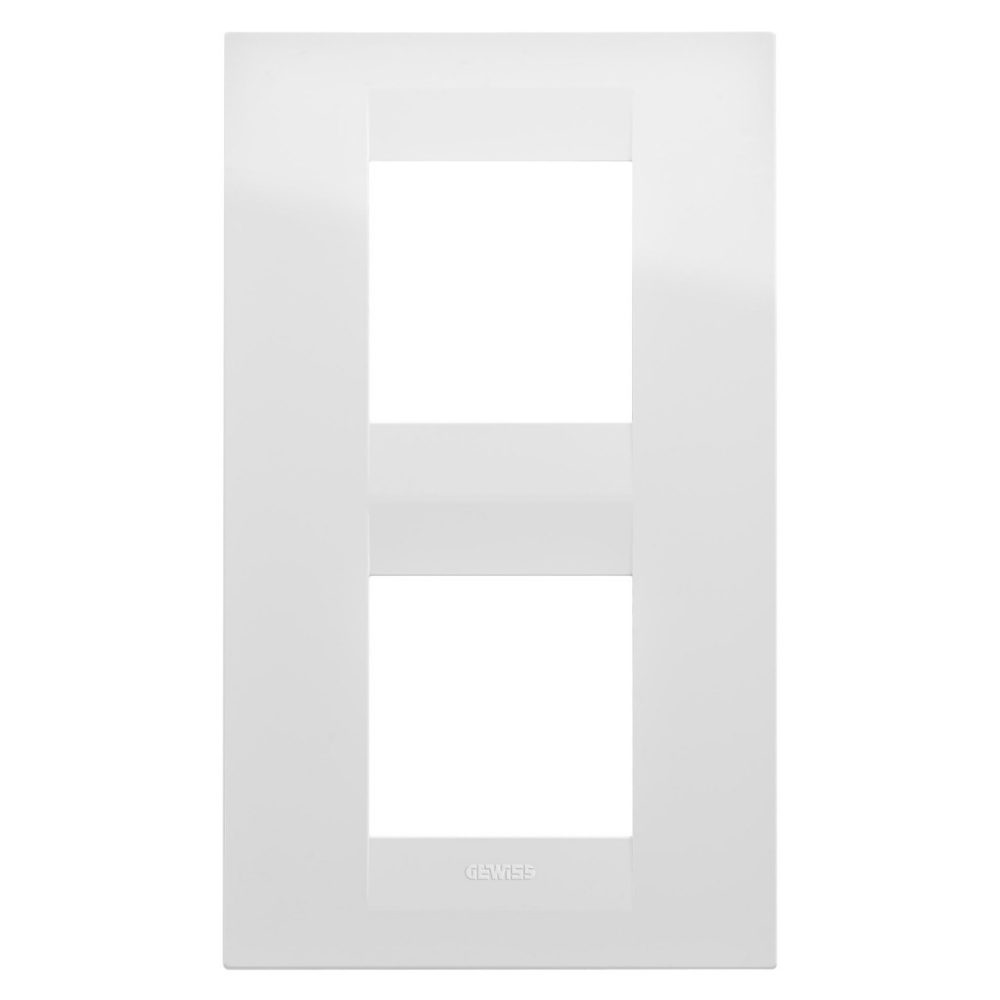 GEWISS GW16424TB, Geo International Plate in Technopolymer, 2+2 Modules Vertical, White, Chorusmart