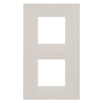 GEWISS GW16424TI, Geo International Plate in Technopolymer, 2+2 Modules Vertical, Ivory- Chorusmart