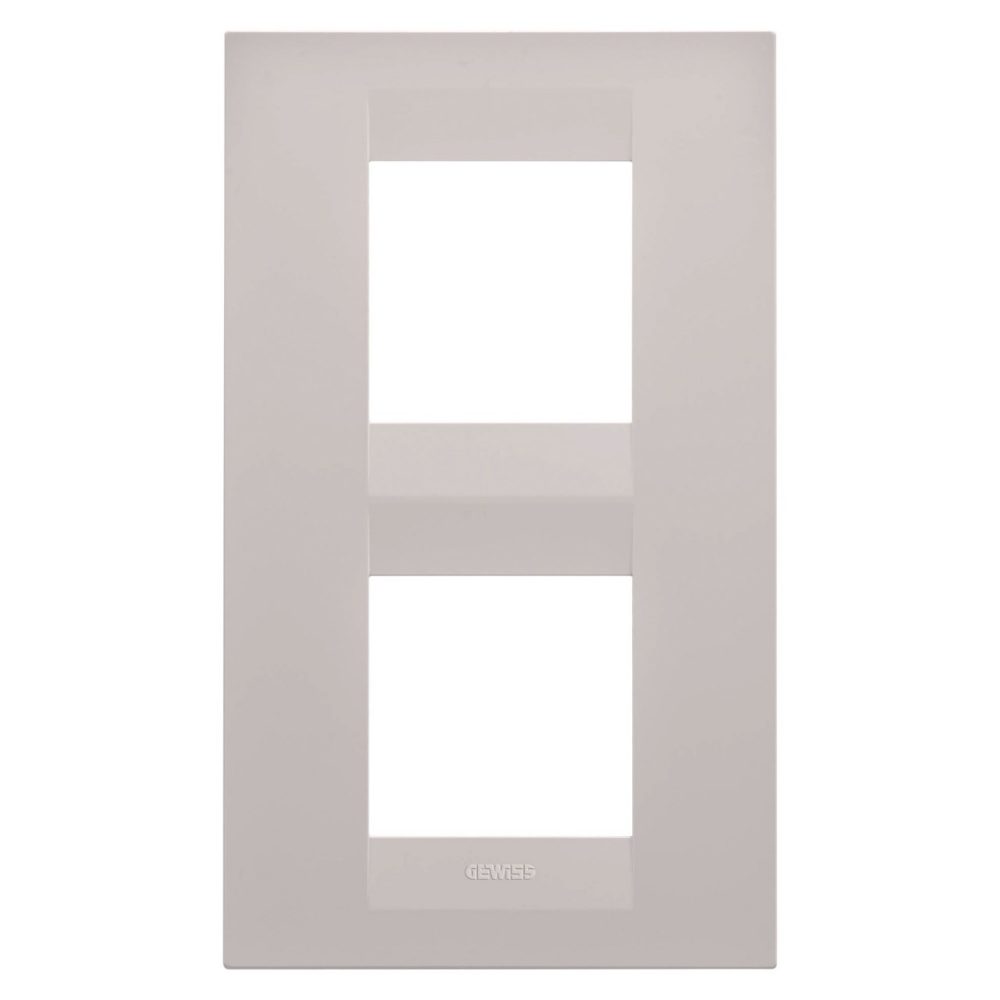 GEWISS GW16424VL, Geo International Plate in Painted Technopolymer, 2+2 Modules Vertical, Natural Beige, Chorusmart