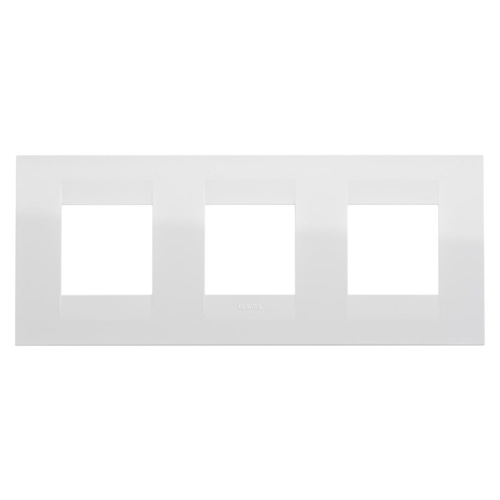 GEWISS GW16426TB, Ramă ornament Internațională GEO, IN tehnopolimer, 2+2+2 module orizontale, Alb, Chorusmart
