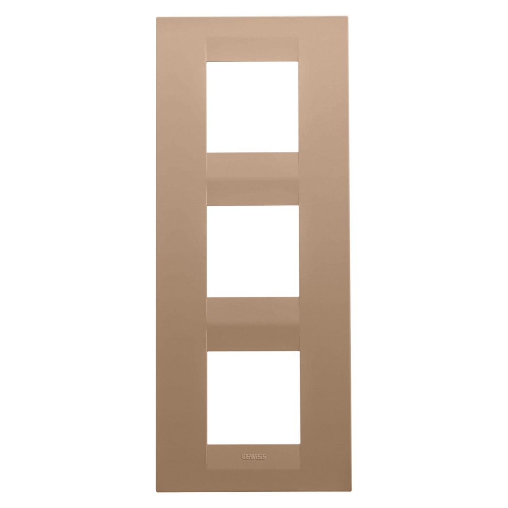 GEWISS GW16427VX, Ramă ornament Internațională GEO, IN tehnopolimer vopsit, 2+2+2 module vertical, Cupru moale, Chorusmart