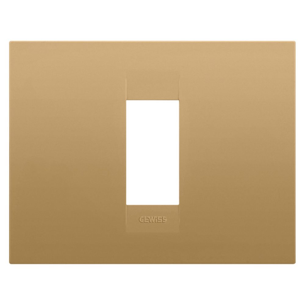 GEWISS GW16401VO, Geo Plate in Painted Technopolymer, 1 Module, Gold, Chorusmart