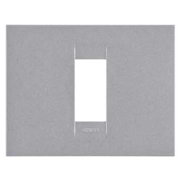 GEWISS GW16401VT, Geo Plate in Painted Technopolymer, 1 Module, Titanium, Chorusmart