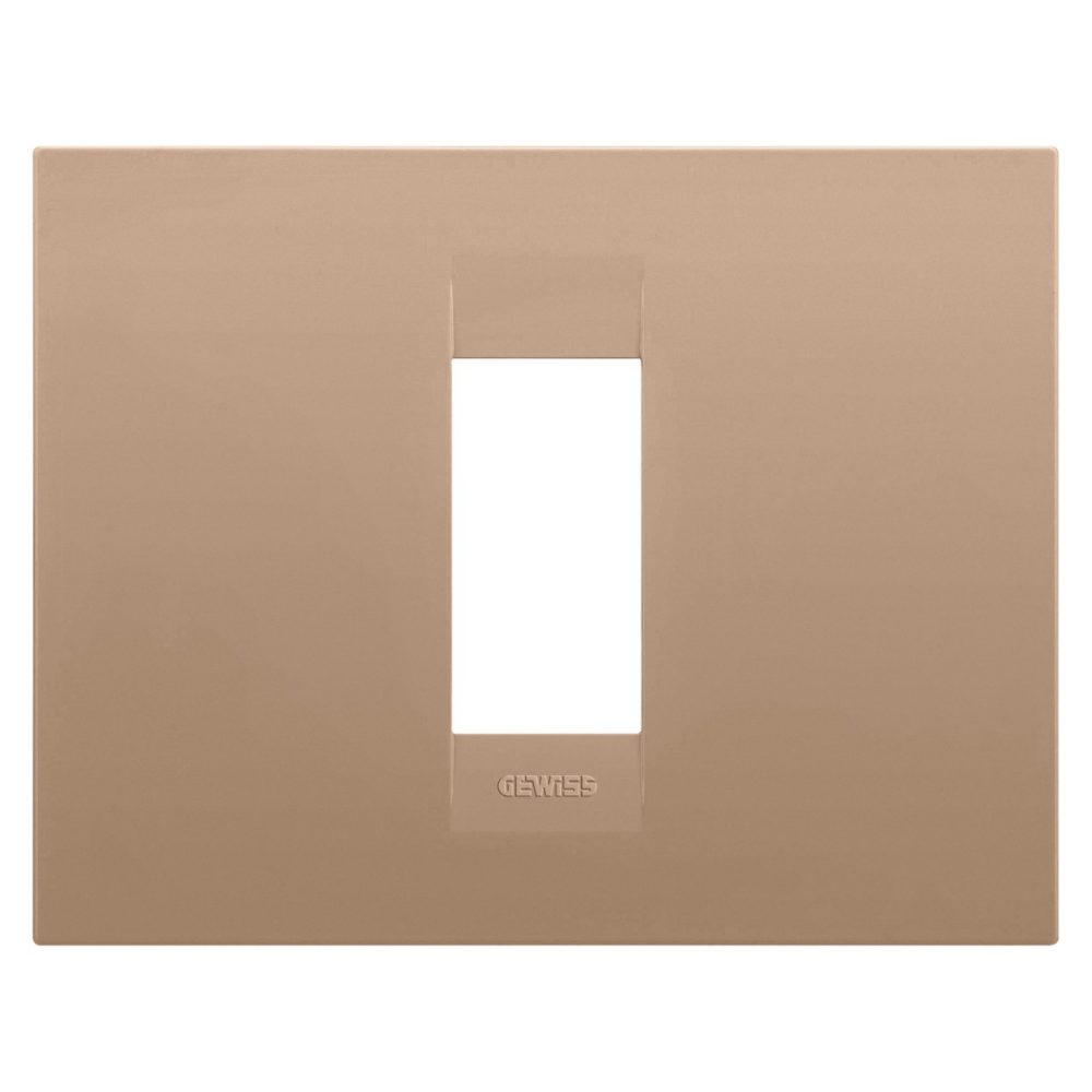 GEWISS GW16401VX, Geo Plate in Painted Technopolymer, 1 Module, Soft Copper, Chorusmart