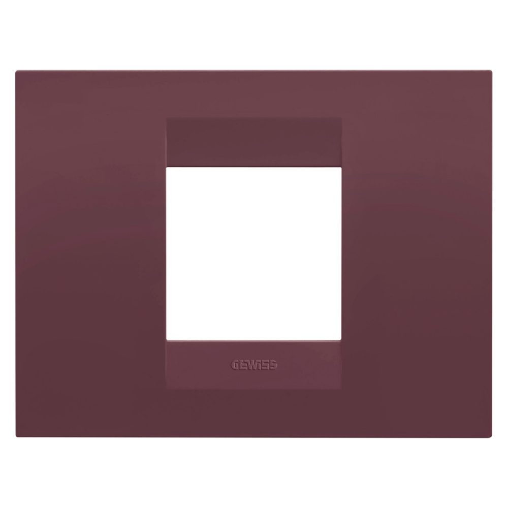 GEWISS GW16402VD, Geo Plate in Painted Technopolymer, 2 Modules, Tuscan Red, Chorusmart