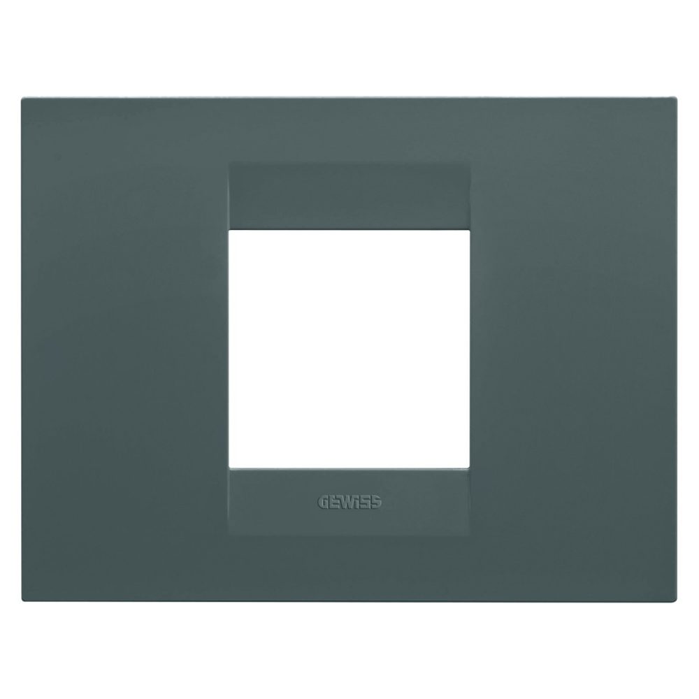 GEWISS GW16402VZ, Geo Plate in Painted Technopolymer, 2 Modules, Teal, Chorusmart