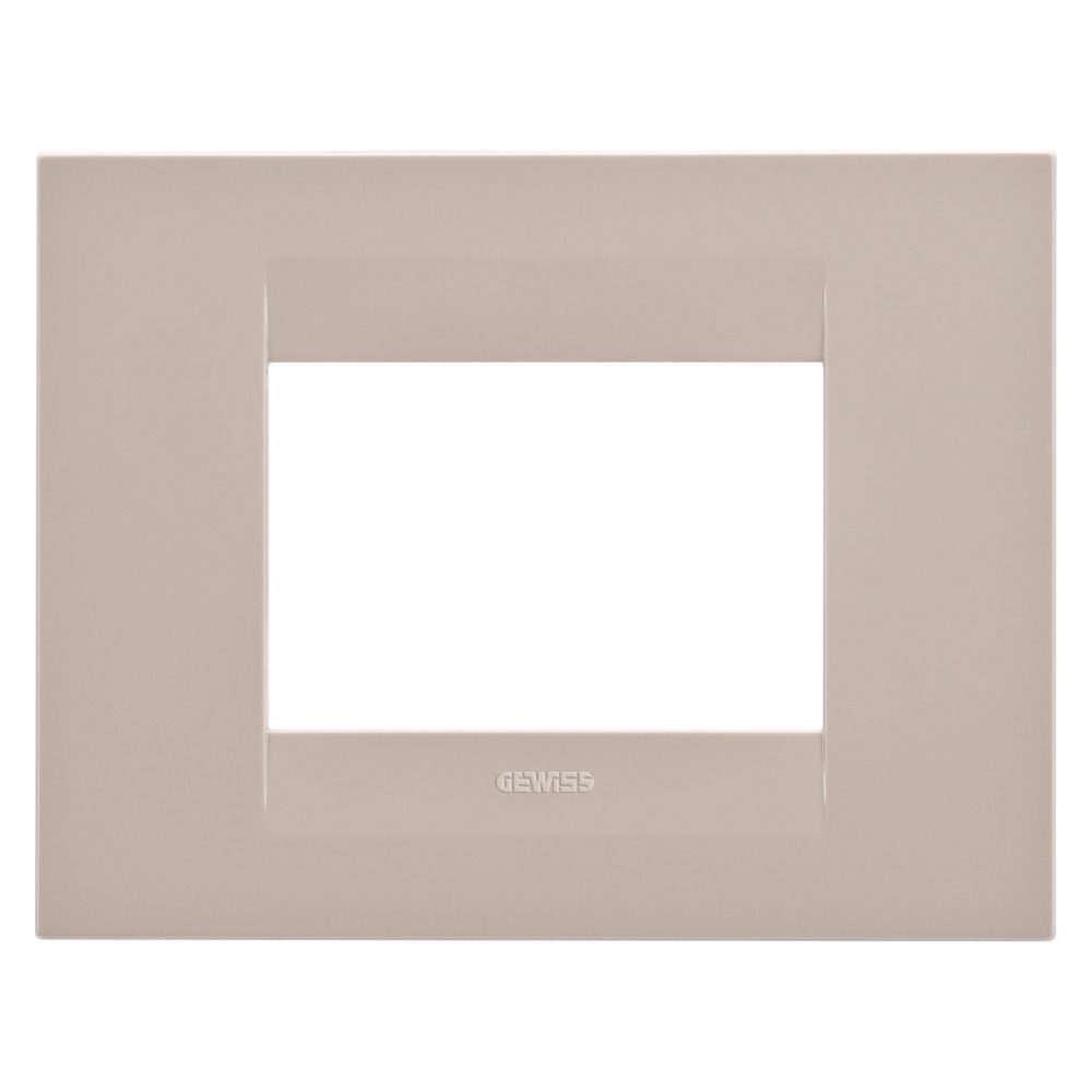 GEWISS GW16403TC, Geo Plate in Technopolymer, 3 Modules,  Hemp, Chorusmart