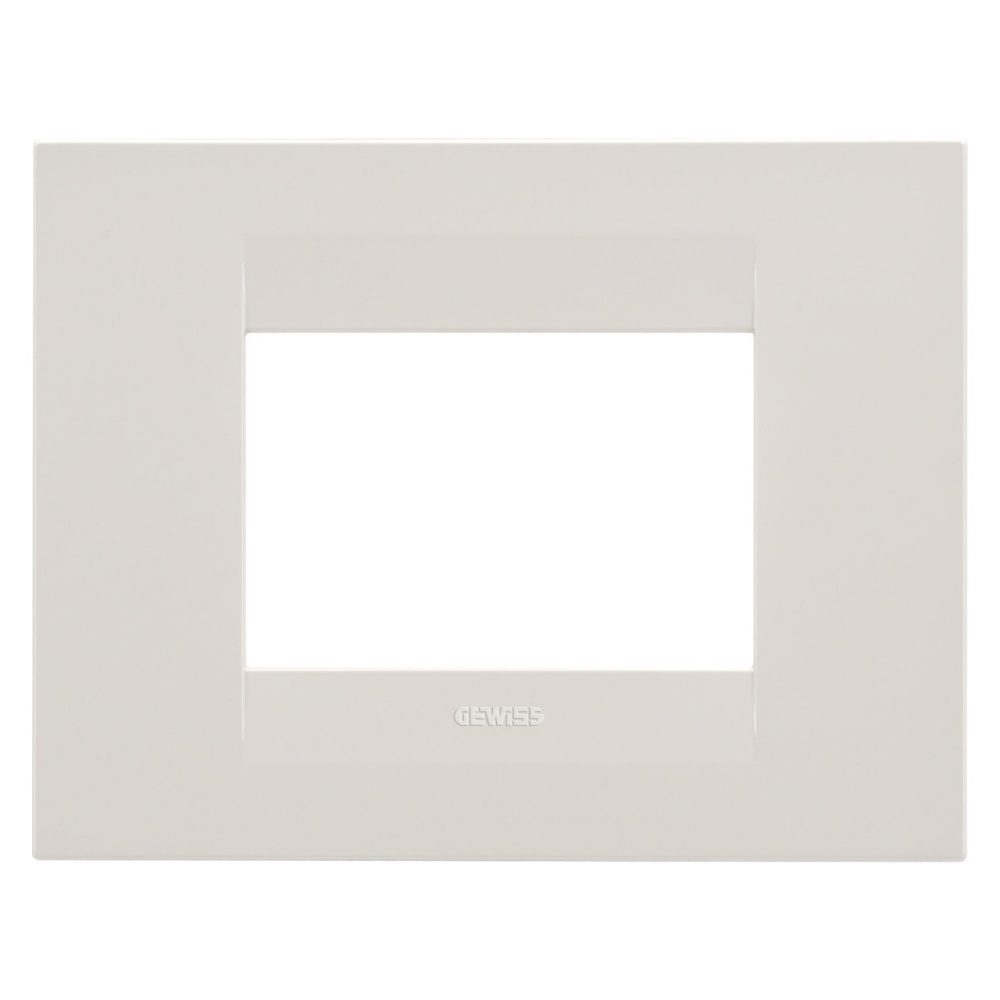 GEWISS GW16403TI, Geo Plate in Technopolymer, 3 Modules,  Ivory, Chorusmart