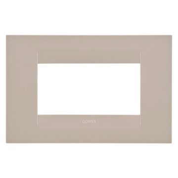 GEWISS GW16404TC, Geo Plate in Technopolymer, 4 Modules,  Hemp, Chorusmart