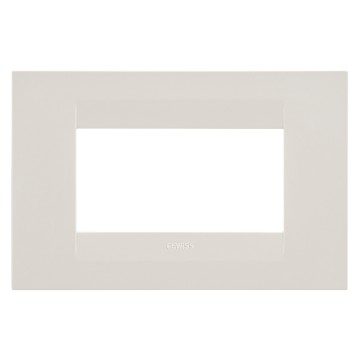 GEWISS GW16404TI, Geo Plate in Technopolymer, 4 Modules,  Ivory, Chorusmart