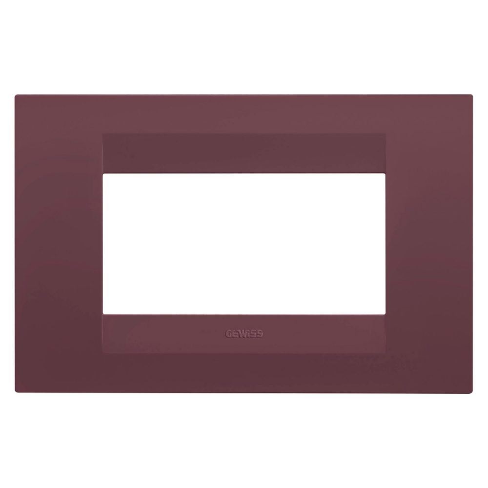 GEWISS GW16404VD, Ramă ornament GEO, IN tehnopolimer vopsit, 4 module, Roșu toscan, Chorusmart